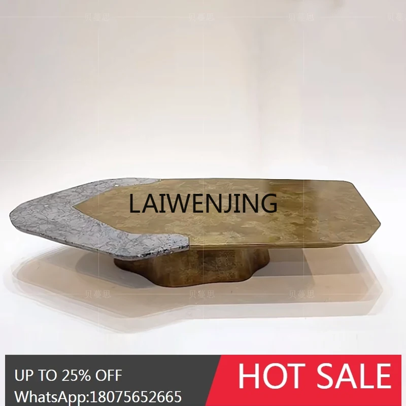 Italian light luxury marble coffee table coffee table