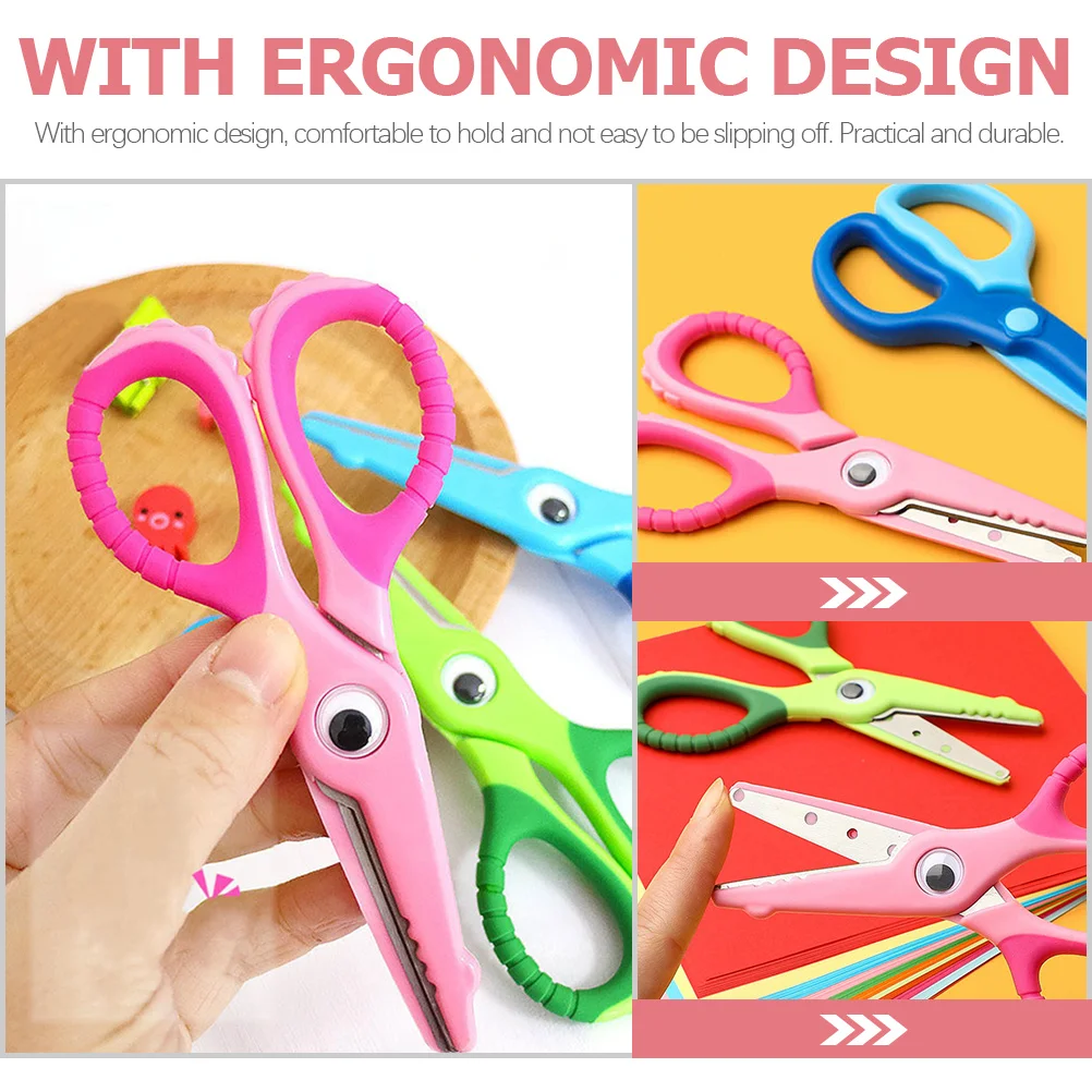 2Pcs Small Round Head Scissors Lightweight Safety Scissors for Kids 2-12 Years Suitable for Paper Photos Craft Making and School