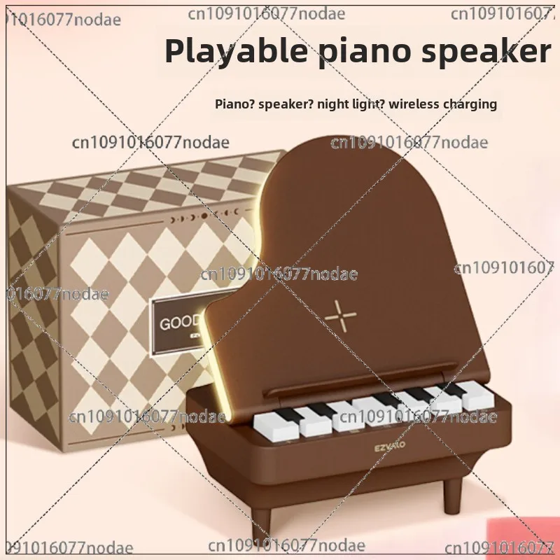 Playing Piano Light Bluetooth Speaker Night Light Desk Lamp Wireless Charging Creative Birthday Gift Premium Gift