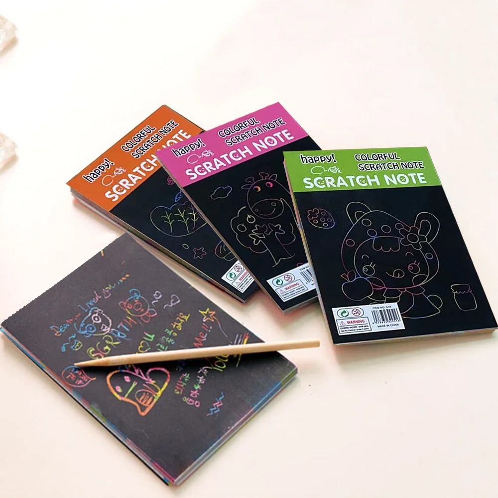 Children's Painting Hand-Painted Scratch Painting DIY Craft Paper Educational Drawing Toys In This Painting