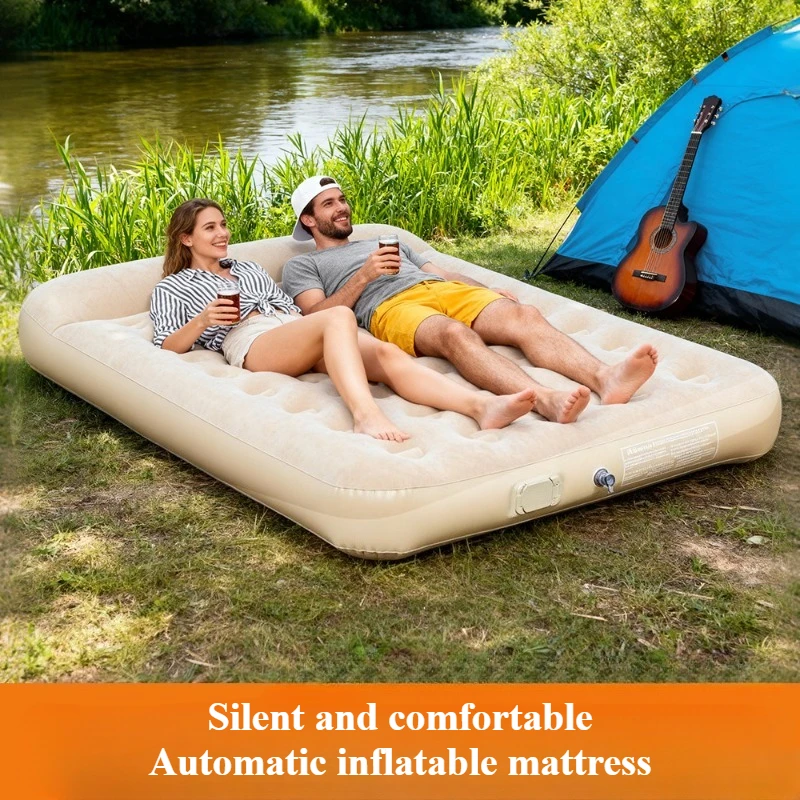 Automatic Inflatable Mattress Outdoor Home Camping Sleeping Mat Inflatable Air Cushion Tent with Pillow