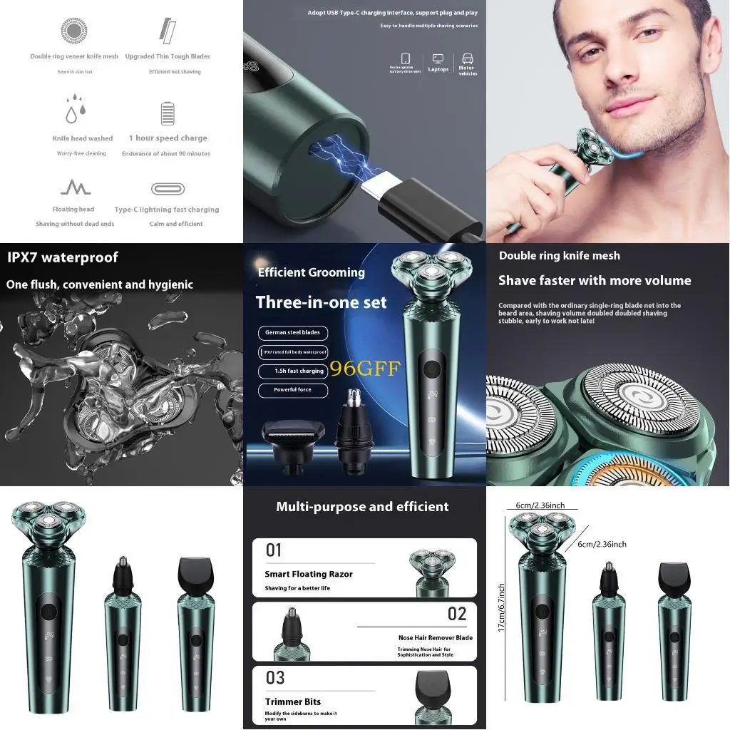 

96GF Удобная электрическая бритва на 8 Вт.