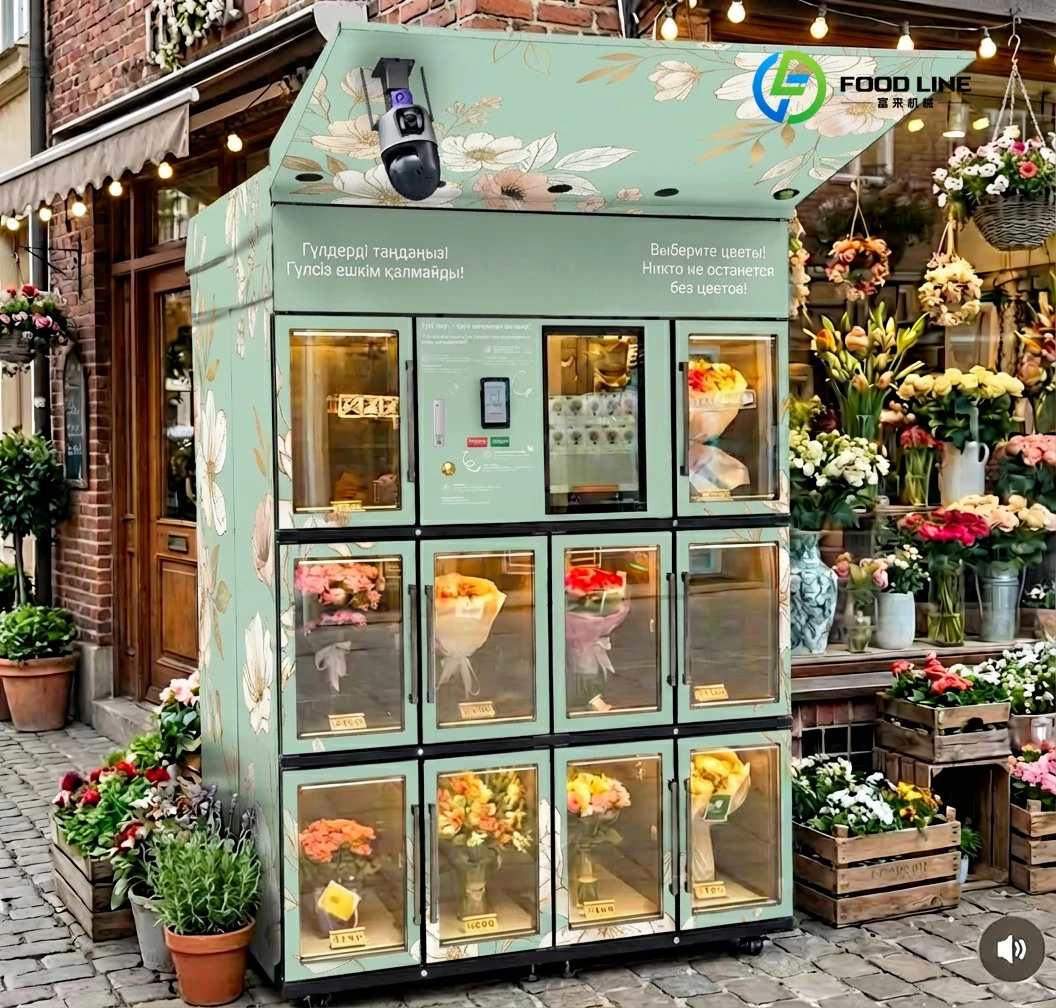 Open Vending Machine - آلة بيع الزهور الذكية مع دعم