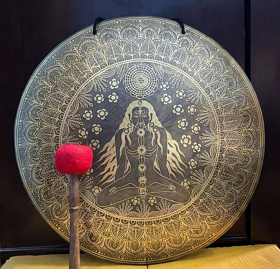 60 CM Yogi Gong, Tibetan Feng Gong, Deep Sound Vibration Gong, Yoga Meditation Gong