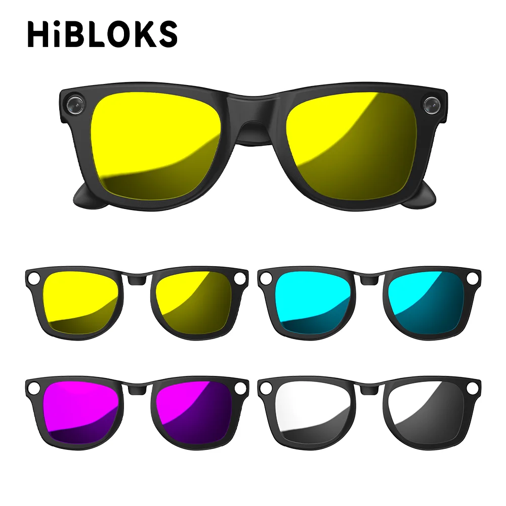 Clip polarizado HIBLOKS para gafas inteligentes Ray-Ban Meta Wayfarer y Gen 2 RW4012/RW4006, 50-22, Clip de marco mate, lente que cambia de Color