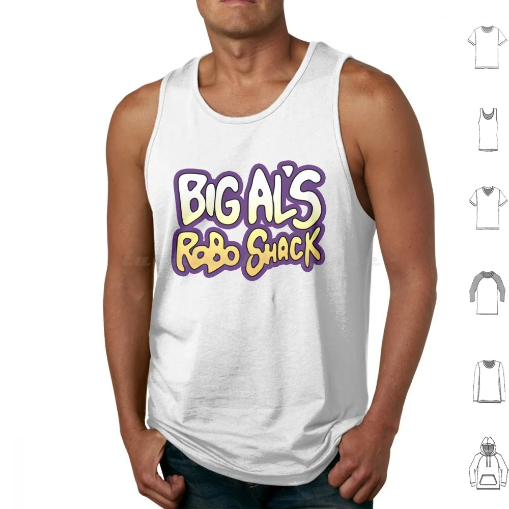 Big Al's Robo Shack ( Buy In Green! ) Tank Tops Print Cotton Ratchet And Clank Clank Ratchet Gaming Lombax Ps4 Video Games