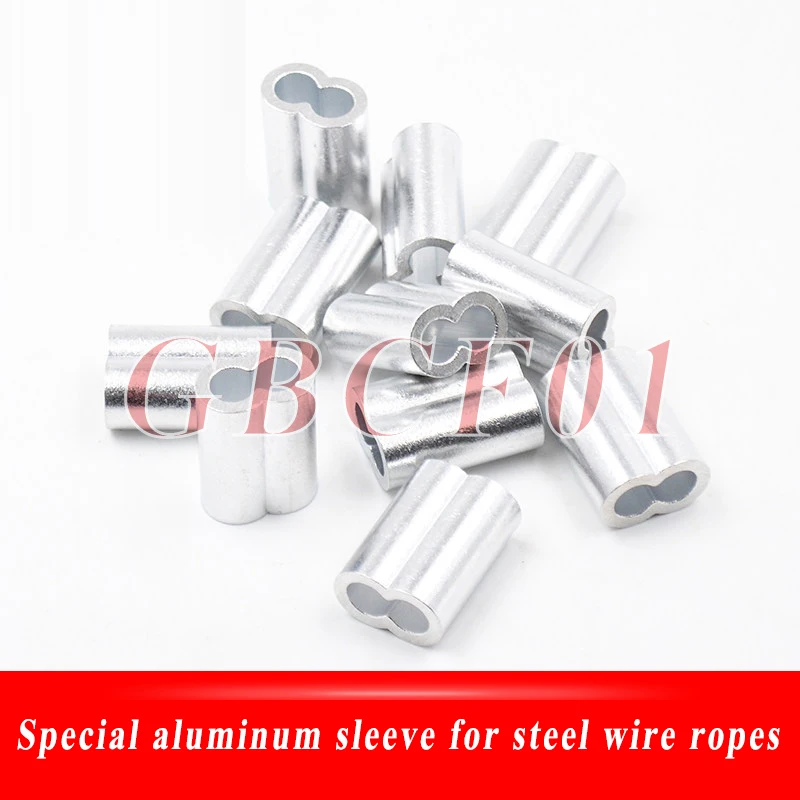 Aluminum 8-Shape Oval Sleeves for Wire Rope - Crimping Ferrule, Clamp, Connector, Stop Sleeves M2-M6 cable railing sleeve