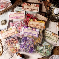 Journamm 50pcs/pack Butterfly Fairy PET Stickers DIY Scrapbooking Planner Collage Stationery Aesthetics Decor Flower Stickers