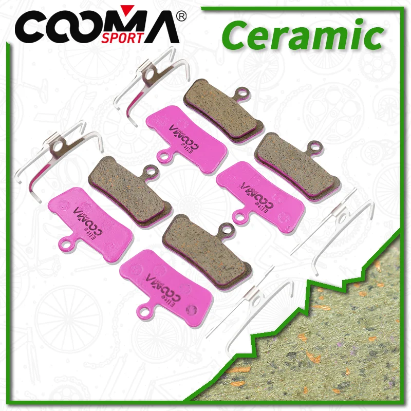 4 Pairs Ceramic Disc Brake Pads for SRAM G2, Guide RSC, RS, R, Avid Trail Series Caliper, Elite Class