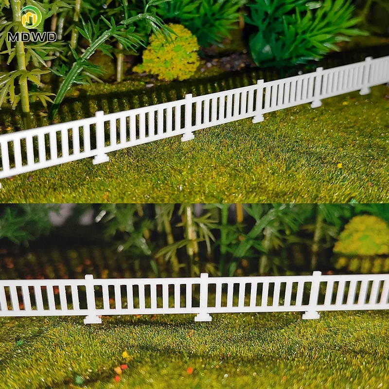 Modelo de cerca de isolamento, 5 peças, faça você mesmo, kits de plástico abs, layout de trem ferroviário, pode ser dobrado para diorama