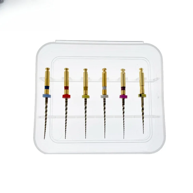 

5Boxes Dental Gold Flexible Files Endo Rotary Files Golden Endodontic Files 21mm Nickel Titainium Dentistry Root Canal Material