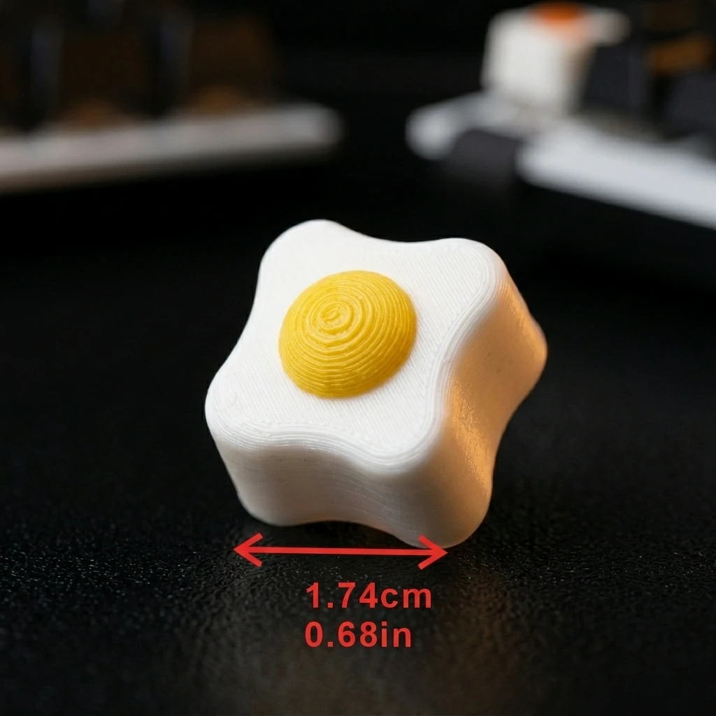 Fried egg shape Personality Mechanical keyboard keycaps Custom Cross Axis PC Gaming Keyboard Peripherals Collection Gift