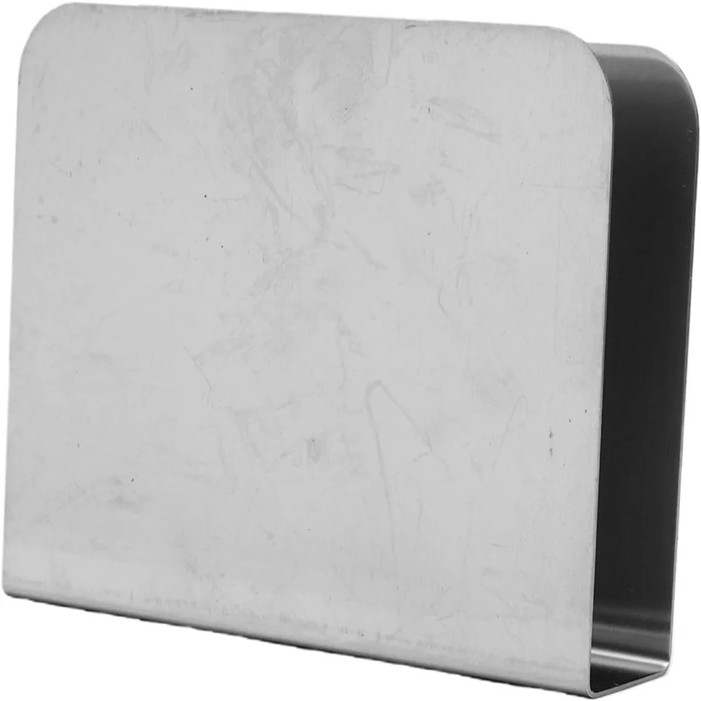 Rustless Steel Napkin Holder Sturdy Square Napkin Organizer Stable Flat Base Smooth Finished Napkin Rack Dining Table