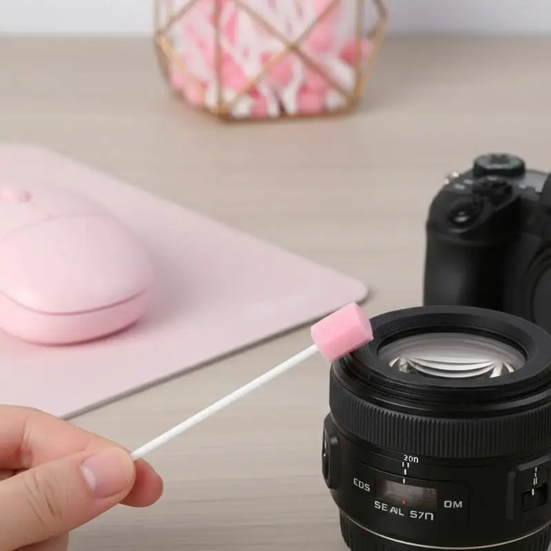 

100 шт. одноразовых гигиенических тампонов для чистки полости рта с губчатой головкой на палочке