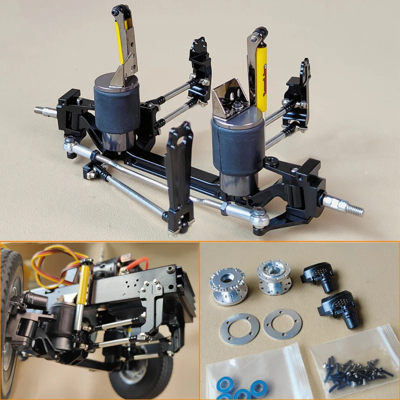 Front Wheel Steering Airbag Air Suspension Shock Absorption for Tamiya 1/14 RC Truck for SCANIA 770S for Volvo for BENZ Car