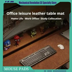 New Retro Cowhide Mouse Pad Desk Pad Thickened Durable Wear Resistant Notebook Office Desk Wash Free Waterproof Felt Tablecloth