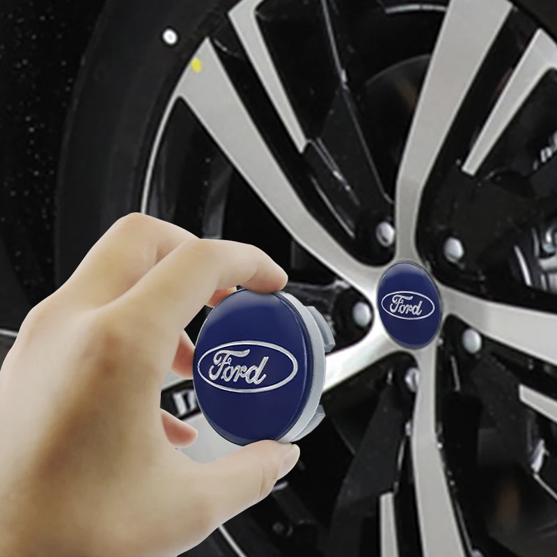 4 قطعة 54 مللي متر شعار السيارات الأصلي عجلة غطاء مركزي سيارة شارة Hubcaps لفورد فوكس MK2 فييستا مونديو شيلبي كوغا Ecosport الصقر