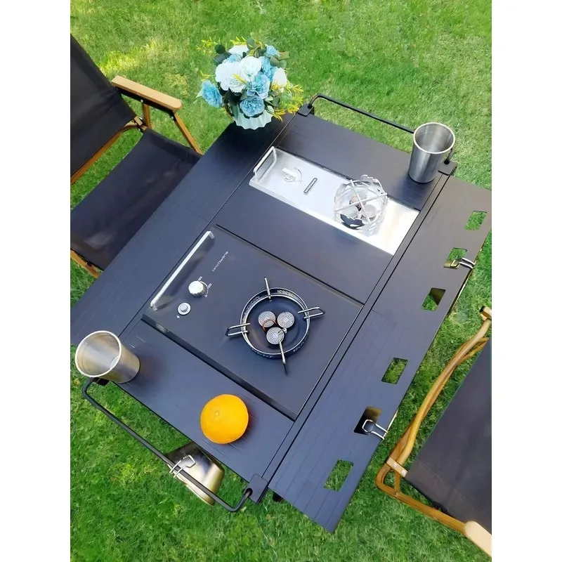  Folding IGT table Lightweight Backpack roll table multifunctional adjustable leg desk Desktop burner bbq table