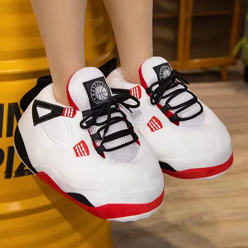 النساء/الرجال العصرية الدهون رئيس المنزل نعال تدفئة زوجين نعال من القطن أحذية المنزل مريحة الرجعية تصميم المستقبل 36-44 الحجم