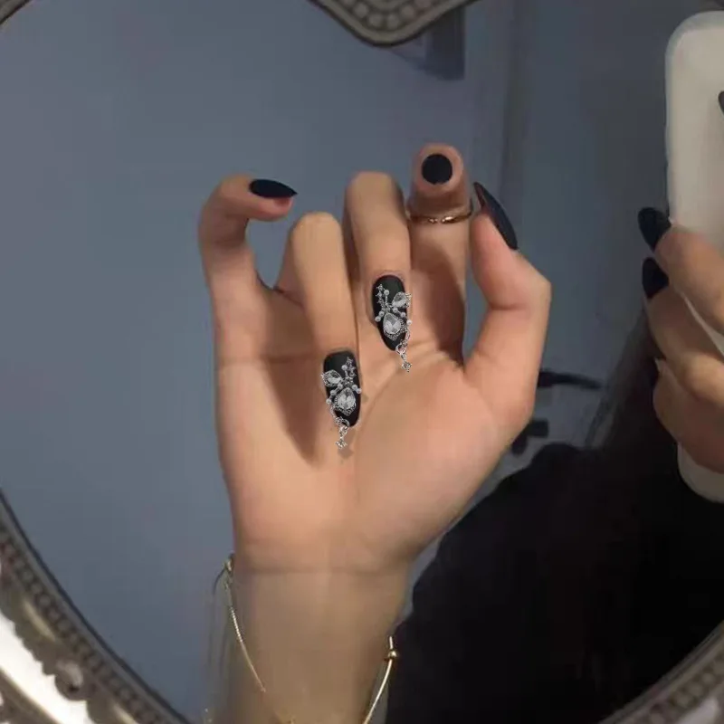 5 쌍 3D 럭셔리 합금 절반 나비 날개 네일 아트 펜던트의 매력 매니큐어 손톱 장식 용품에 대한 보석 액세서리