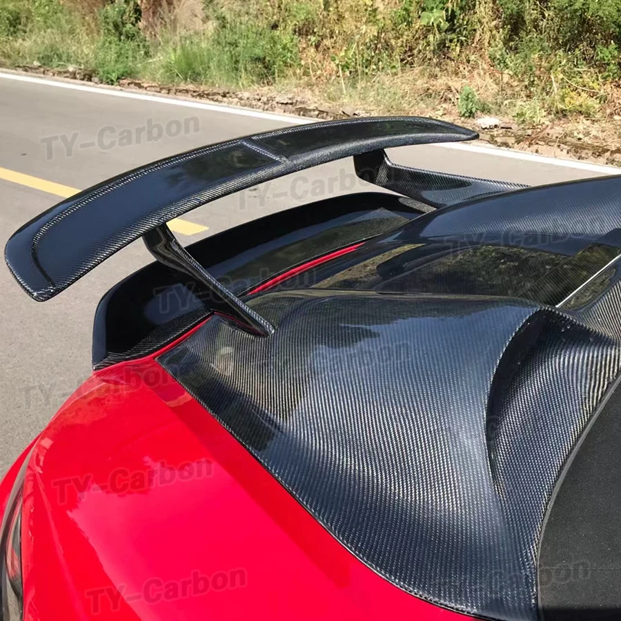 Real Carbon Fiber Car Rear Trunk Wing Spoiler for Porsche Boxster 718 2017-2021 Coupe Car Rear Wing GT Spoiler FRP Boot Lid