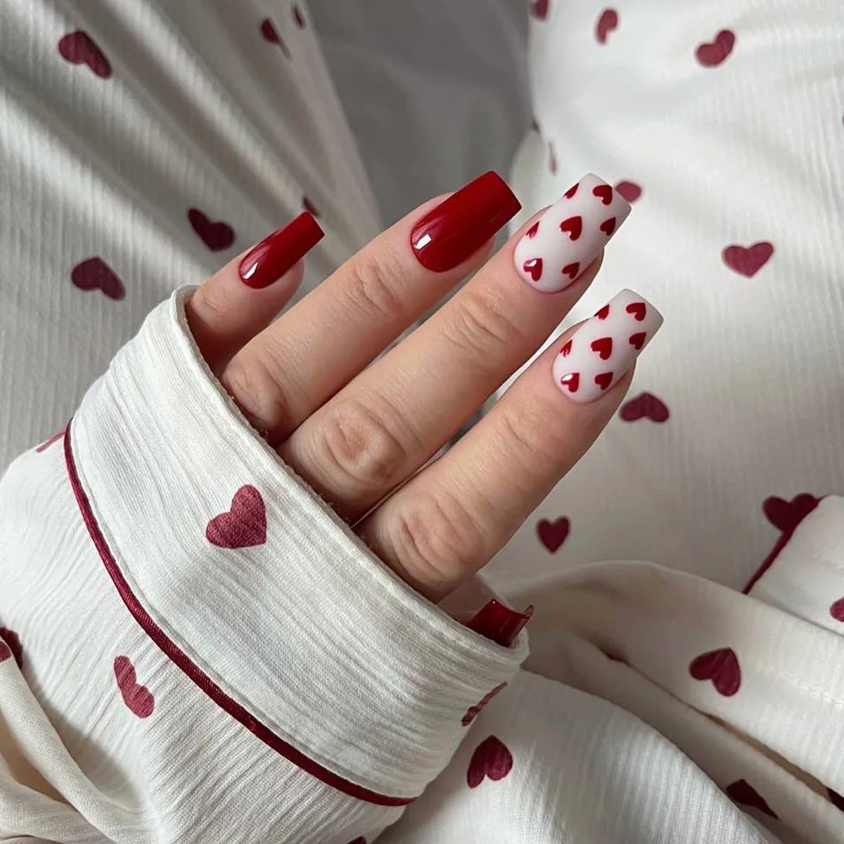 24 قطعة الفرنسية بسيطة الصحافة على الأظافر اللوز مربع الأظافر كاذبة غطاء كامل انفصال مسمار نصائح مع هلام الغراء فنجر الديكور #6