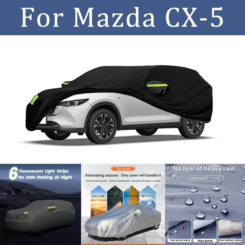 

For Mazda CX-5 Car Cover Full Covers with Reflective Strip Dustproof UV Scratch-Resistant Sunscreen Protective cover