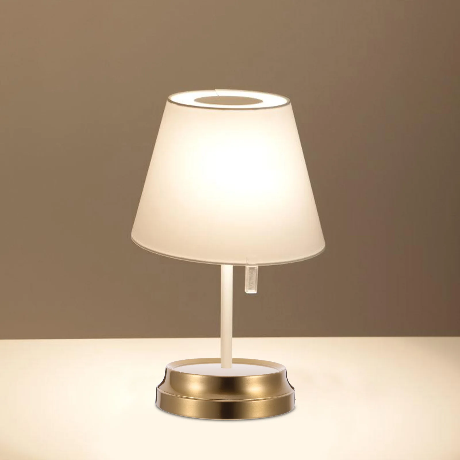 قاعدة حديدية مطلية بالنحاس، حامل مصباح طاولة مستدير، هيكل ضوء مكتب عالي التحمل، ملحق قاعدة مصابيح عالمية #5