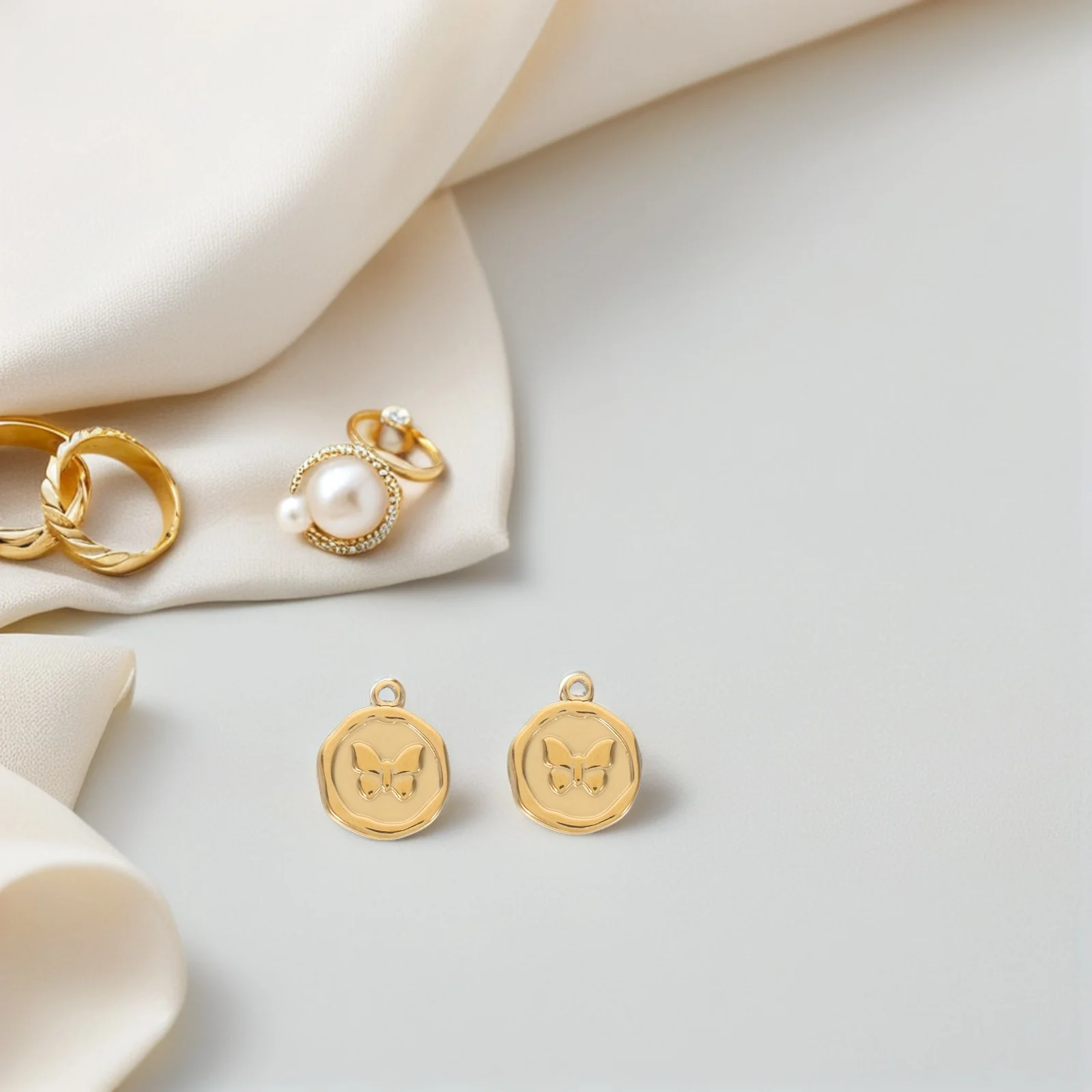 

10 шт., подвески-бабочки, кулон из нержавеющей стали, сделай сам, изготовление ювелирных изделий для браслетов, ожерелий, серег, подвесные подвески-бабочки