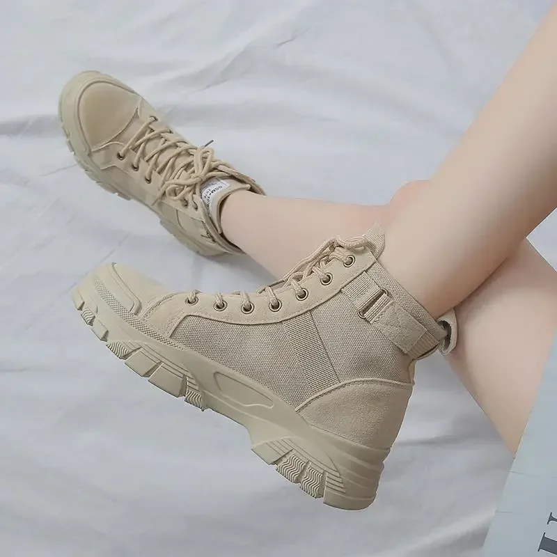 Zapatillas deportivas planas para mujer, botines de tendencia, elegantes, de Pu, para invierno, 2024