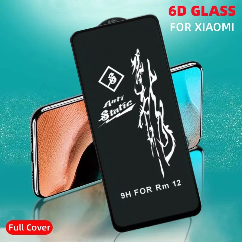 6D Full Cover Glass For Xiaomi Redmi 12 12C Mi 12T Mi 13T Mi 14 Full Glue Tempered Glass For POCO C55 C51 C50 X5 X4 PRO Note 12s