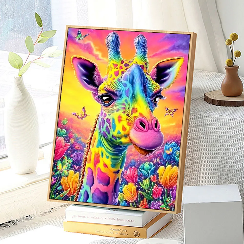 

Алмазная вышивка «Жираф на закате» с полной выкладкой стразами, новый дизайн 2026 года, ручная работа, подарок