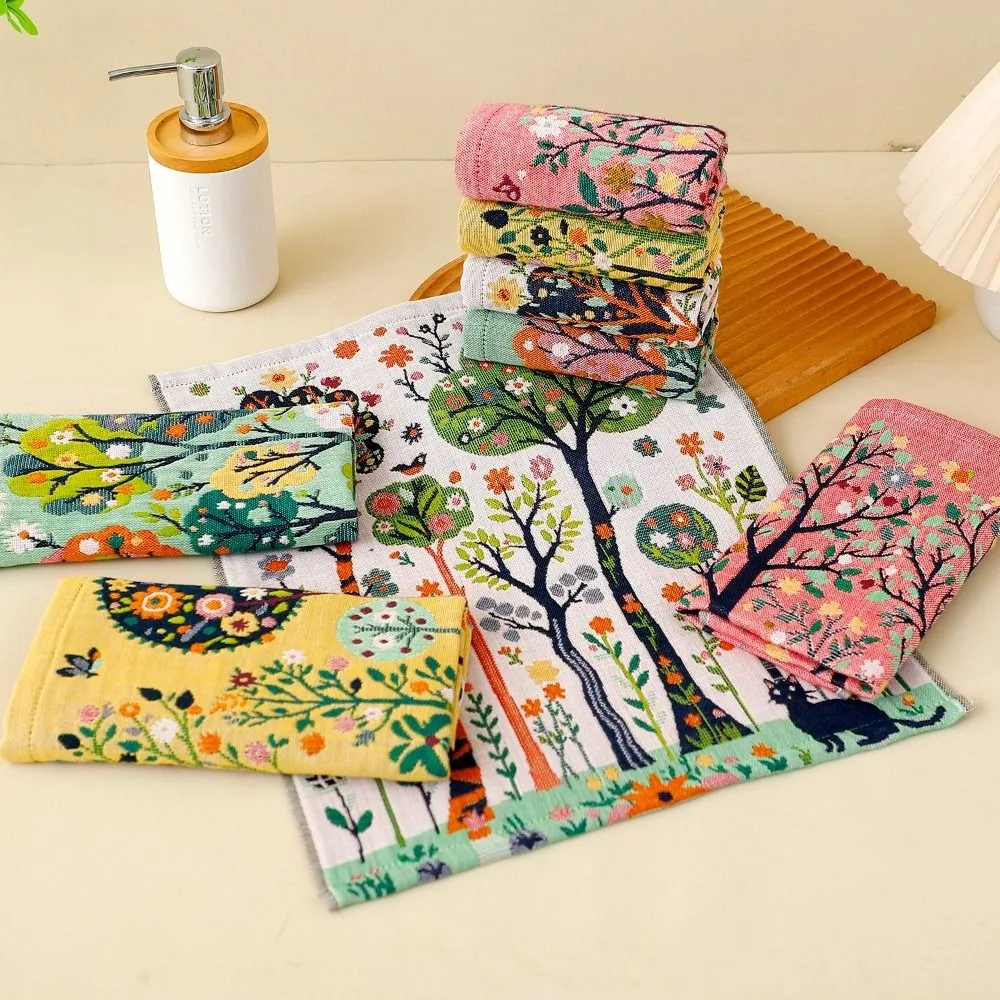 High Quality Large Hand Towel 4 Layer Cotton Gauze Pure Cotton Dish Cloth Decorative Quick Dry Kitchen Towel Home Restaurant