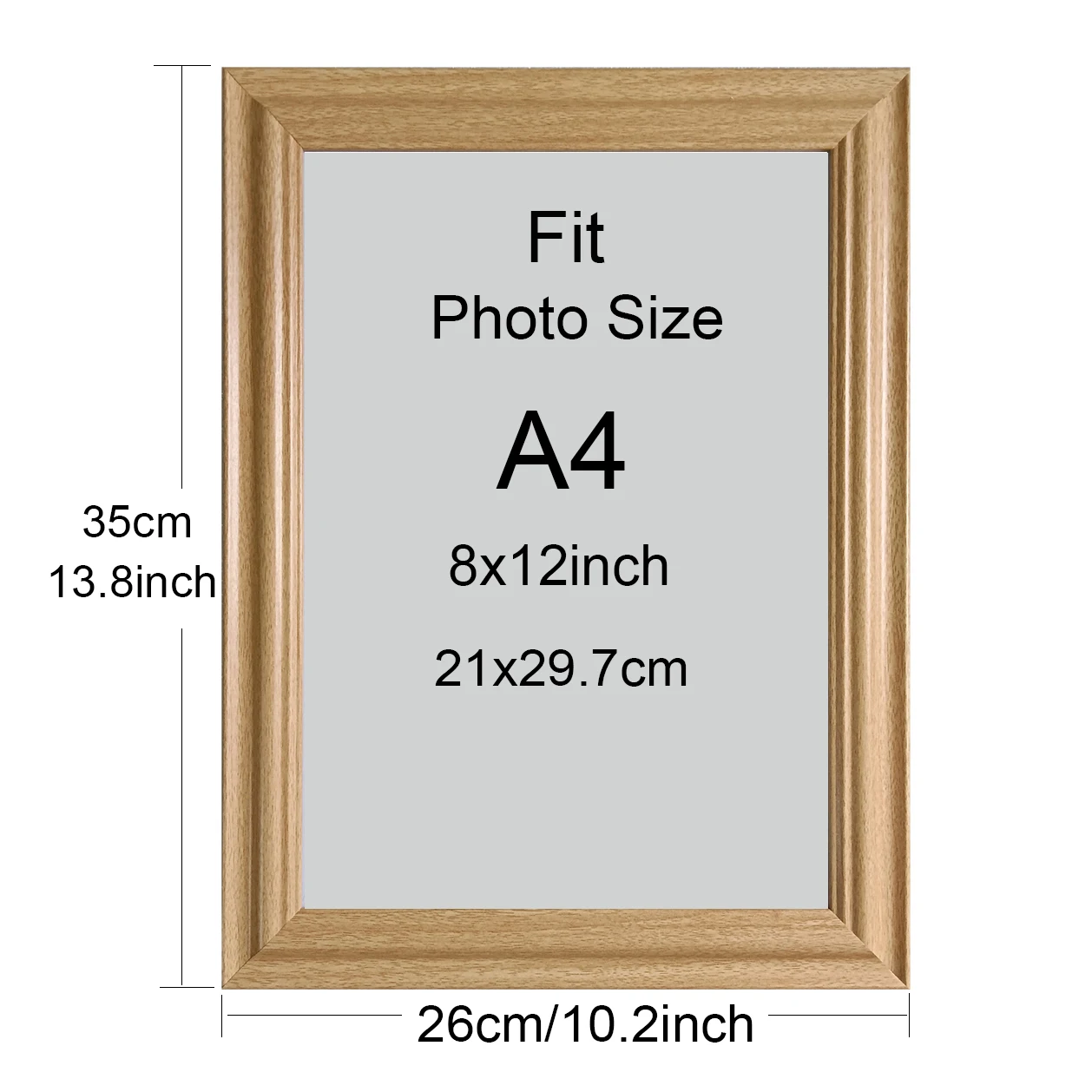 1/2pcs 8x12in Wood Phoro Frame A4 Certificate Document Honor Frame Retro Classic Wood Color Red Picture Frame Hung Desktop