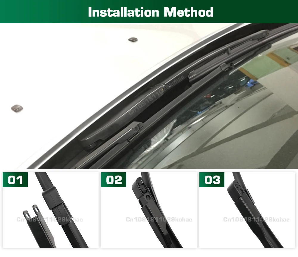 GREATROAD Scheibenwischer LHD & RHD Vorder- und Hinterwischerblätter-Set für Range Rover L322 Vogue HSE 2002–2012 Windschutzscheibe Windschutzscheibe Fenster – Detail 5