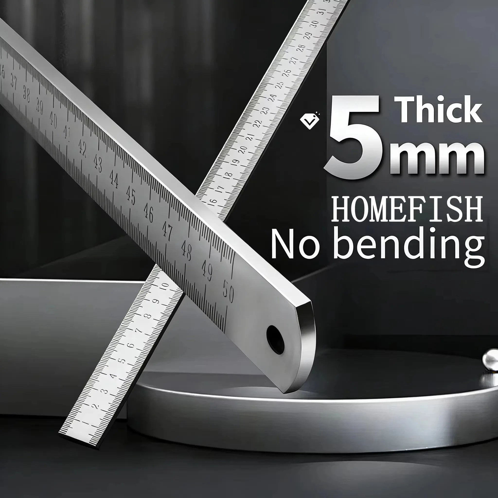 Dual-Purpose Stainless Steel Ruler - 20" Professional Measuring Tool & Emergency Window-Breaking Lifesaver image 6