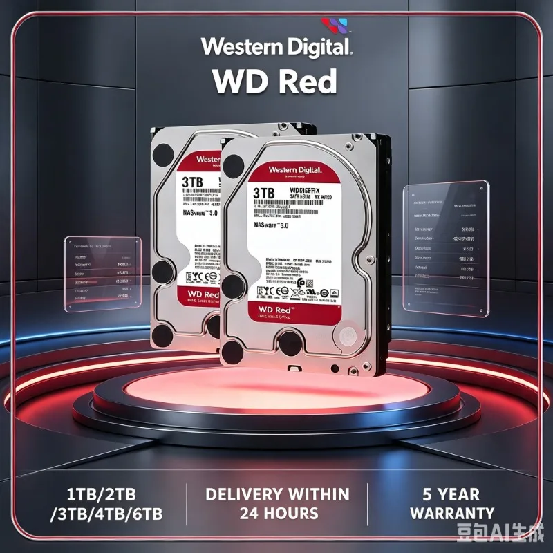 WD Red 4TB 2TB 3TB Red NAS Hard Disk Drive 3.5" 6TB Internal Hard Drive 5400RPM SATA 6Gb/s 64MB Cache For Desktop