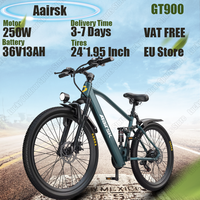 Aairsk GT900 Electric Bicycle 250W 36V13AH Adult City Commuter Electric Bike 24inch Dual Suspension System Off-road Travel Ebike