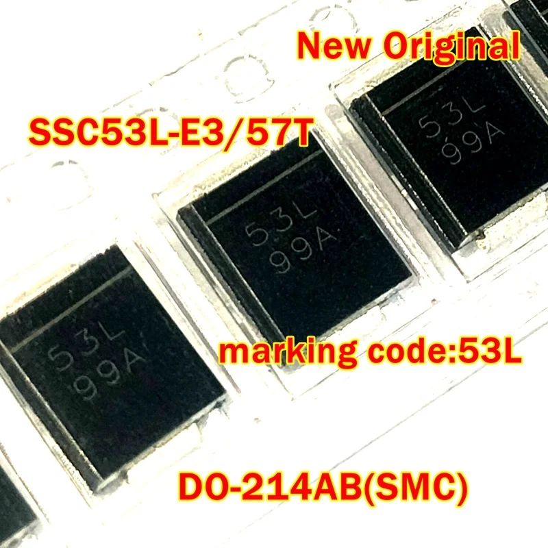 

1pcs to 100pcs SSC53L-E3/57T SSC53L New Original DO-214AB(SMC) marking code:53L High current Schottky rectifier