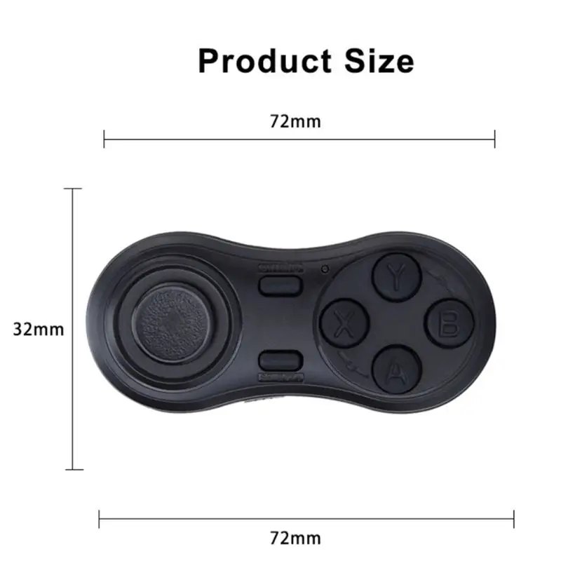 ABUO Wireless Bluetooth Controller Gamepad Mini Game Console Non-Vibration Handle for PPT Presentation Page Turning