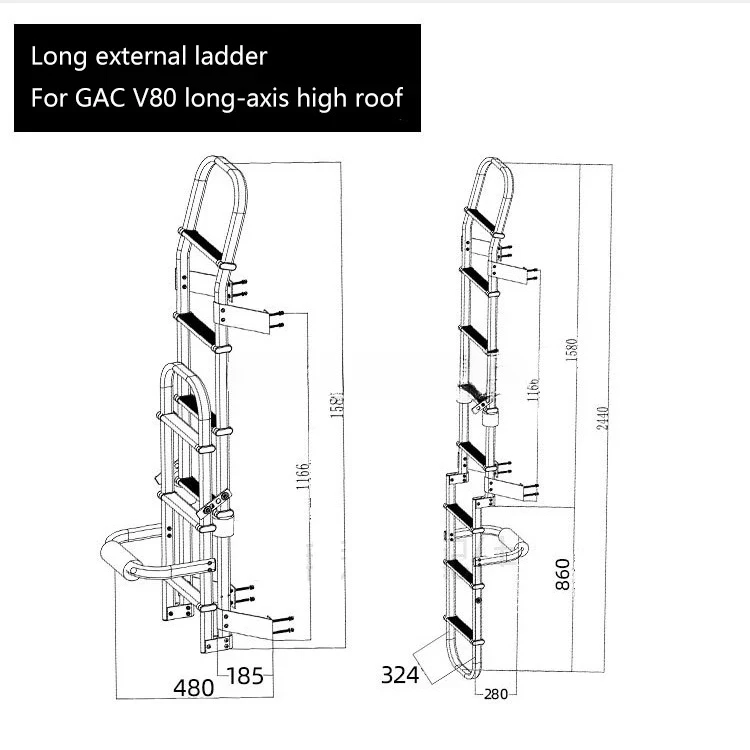 Рисунок 5 - Алюминиевая лестница для восхождения на колесах