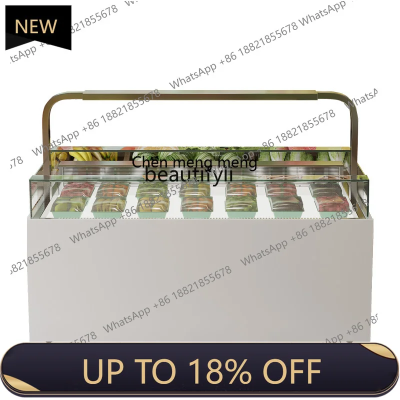 

New arrive Sandwich Cabinet Open Display Fruit Cutting Cabinet Cake Dessert Refrigerated Fresh Cabinet