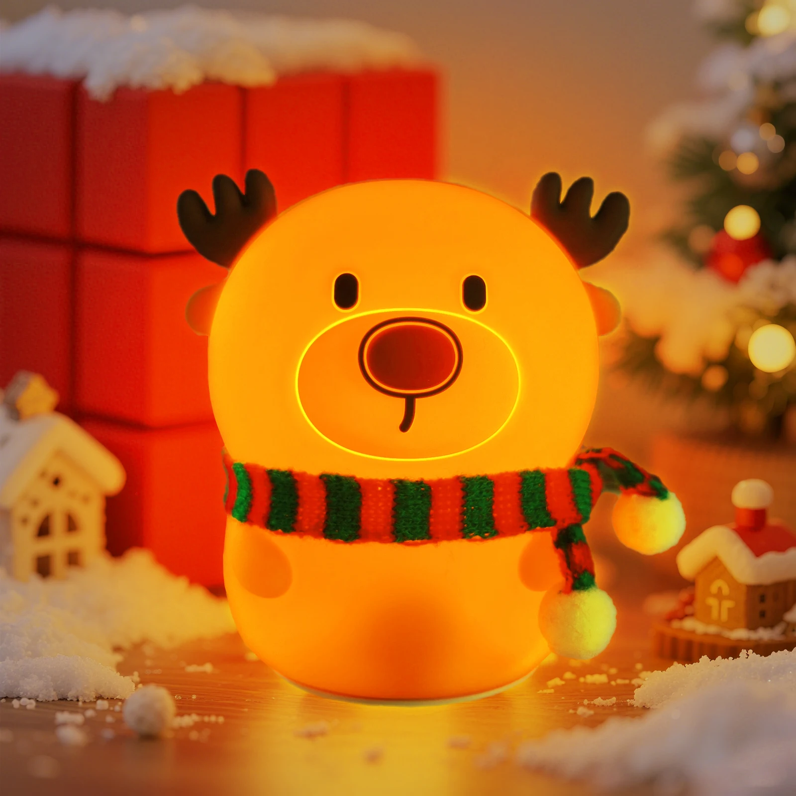 

Новинка, силиконовый ночник с животными, лиса, кролик, детский ночник, перезаряжаемый сенсорный датчик времени, прикроватная настольная лампа для комнаты