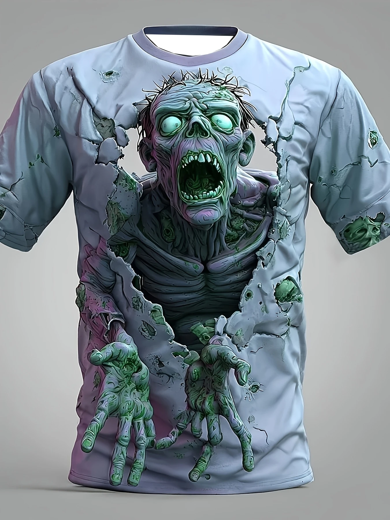 Fun Skeleton Zombie Horror 3D Printed Men's and Women's T-shirts Outdoor Street Role Playing Parent Child Clothing Summer