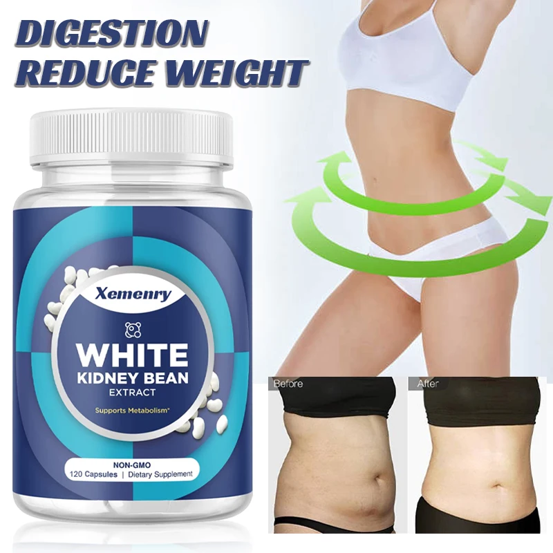 

White Kidney Beans Capsules - Enhances Energy Digestion, Fat Burner, Carb Blocker, Weight Management