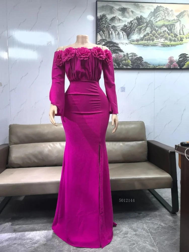 

African Party Evening Dresses for Women Autumn Fashion African Women Long Sleeve Polyester Long Maxi Dress Gowns Ankara Dresses