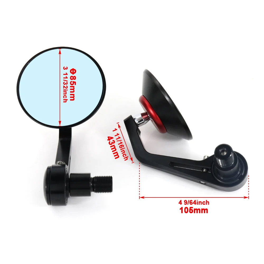 CNC Handle Bar End Mirror Rearview Mirror Fit For Yamaha XSR 900 2016-2021 XSR700 2018-2021 Tmax500 Tmax530 XJ 6/DIVERSION MT-10