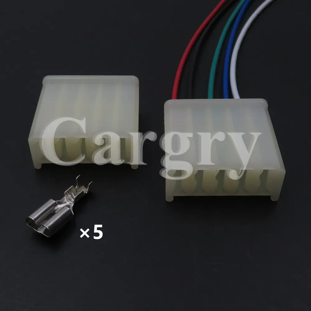 1 Set 5P Automotive Window Lift Switch Connector AC Assembly 6.3mm Big Current Car Socket
