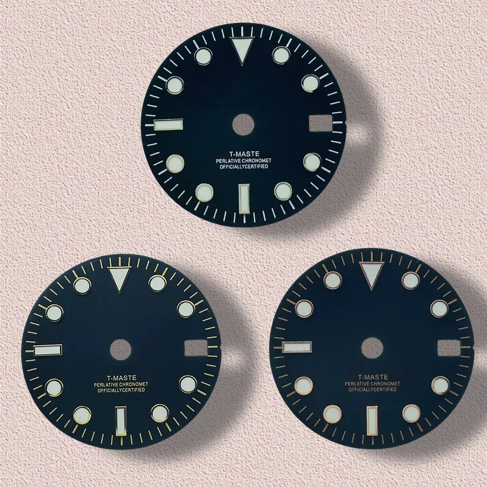 

High Quality NH34 Dial 28.5mm S Logo NH34 SUB/SKX007 Dial Fit NH34 Movement Green Luminous NH34 Accessories ﻿