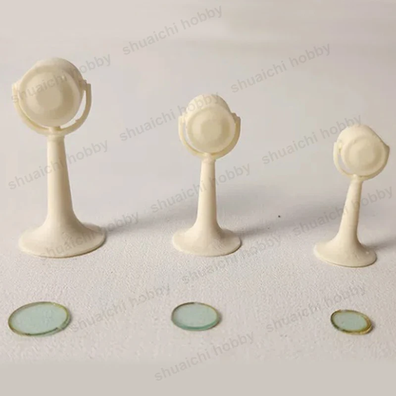 5PC Miniature Ship Searchlight Model Resin Uncolored Vertical Signal Light Realistic Boat Diorama Accessory for Maritime Display